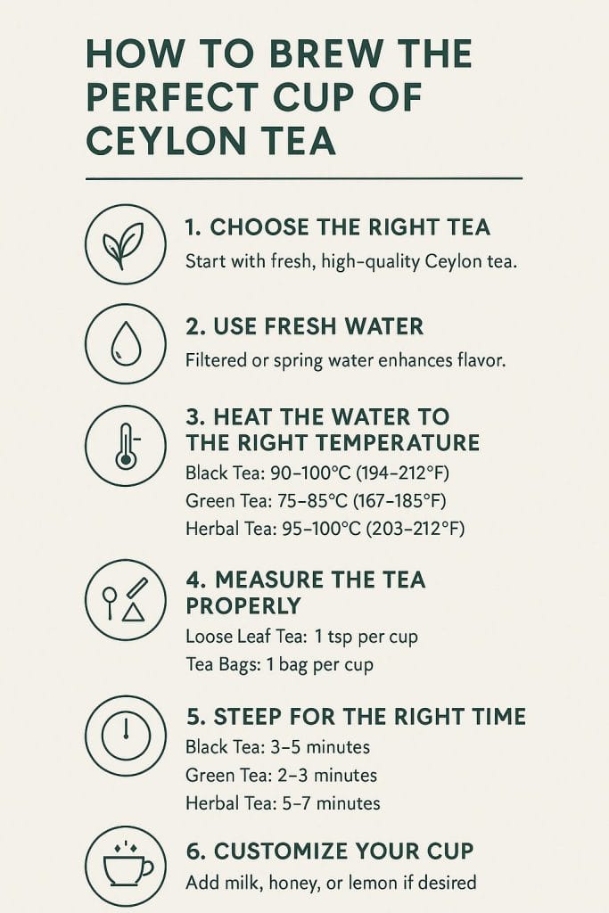 step by step guide to brew the perfect cup of ceylon tea