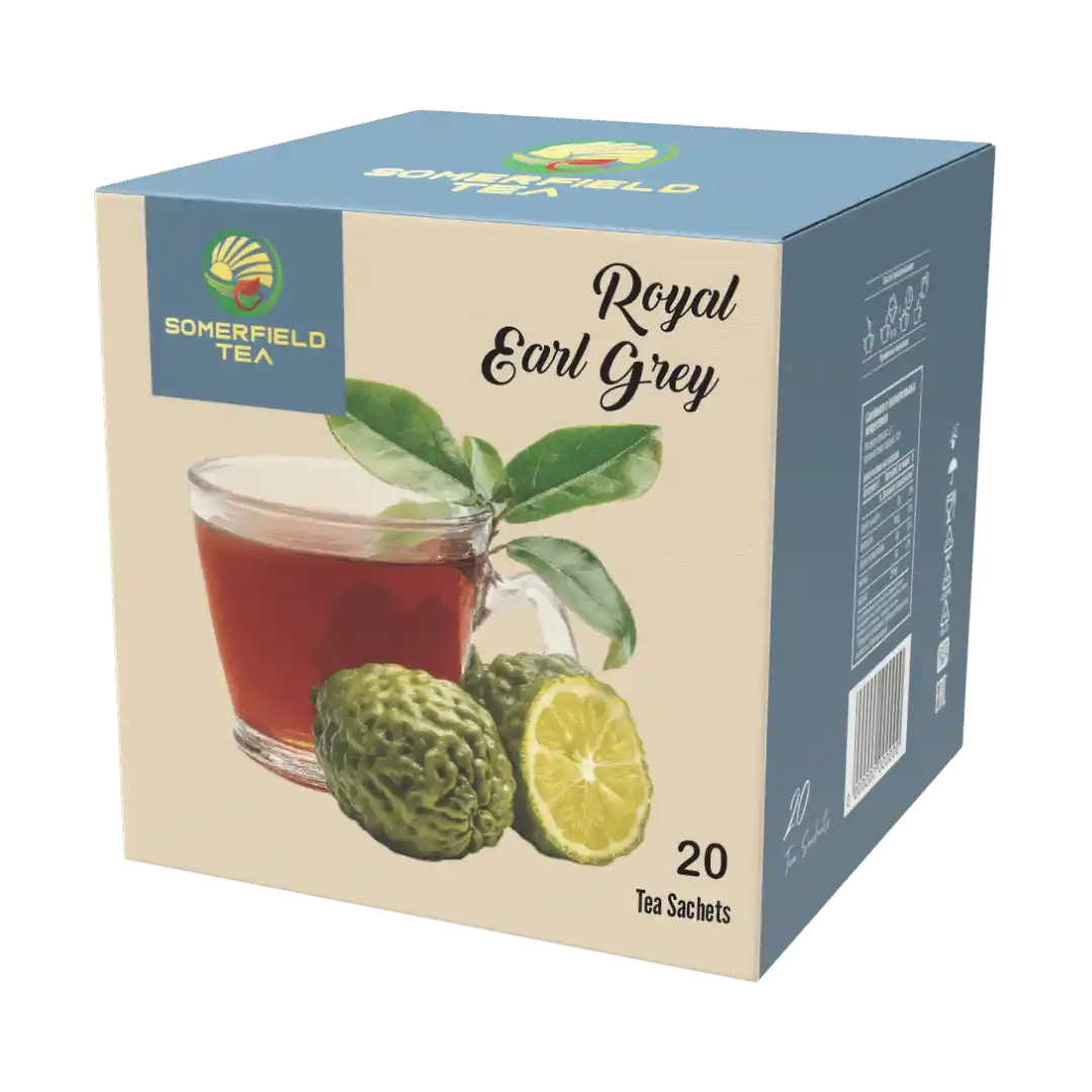 somerfield tea royal earl grey in 20 tea sachets available for private labelling, bulk tea sourcing, tea exports and for cafes and restaurants in colombo