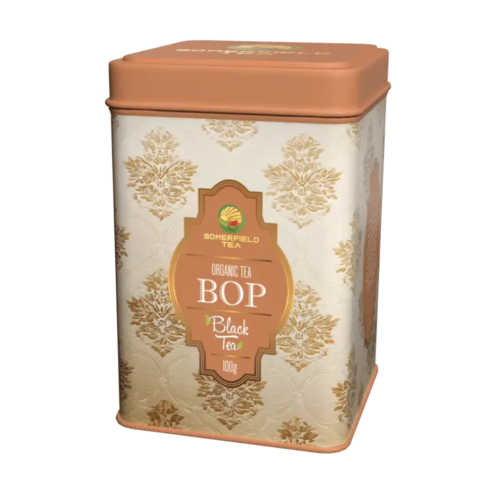 somerfield tea brings you 100g Organic BOP black tea available for private labelling, bulk tea sourcing, tea exports and for cafes and restaurants in colombo