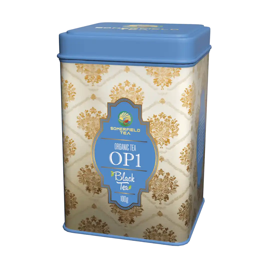 somerfield tea brings you 100g Organic OP1 black tea available for private labelling, bulk tea sourcing, tea exports and for cafes and restaurants in colombo