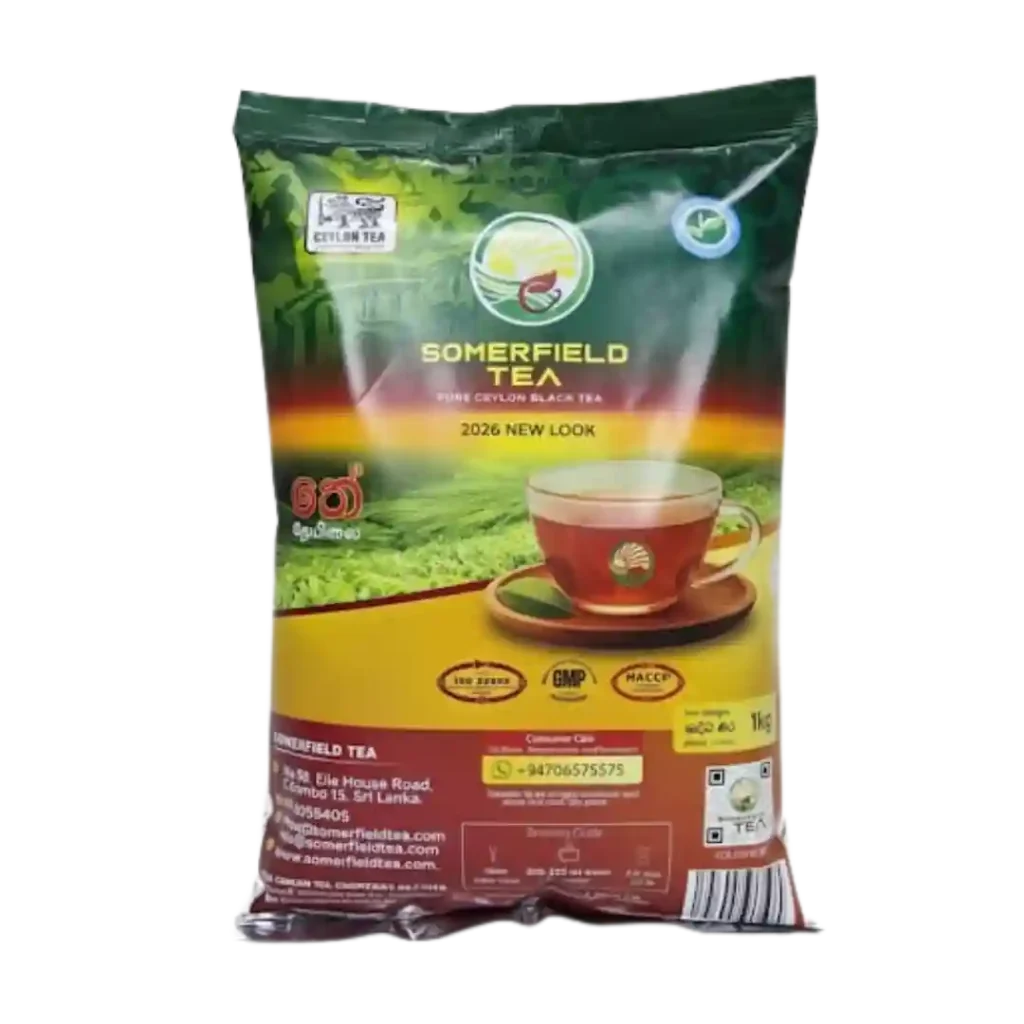 somerfield pure ceylon black tea 1kg available in catering packs for restaurants and cafes in colombo and for tea export